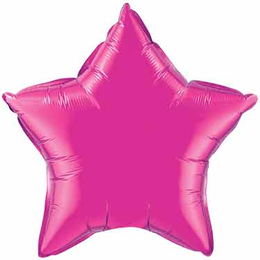 Hot PInk Star Shaped Mylar Balloon